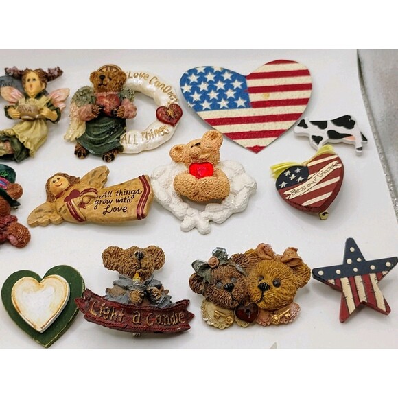 Lot Of 20 Vintage Brooches And Pins Boyd's Bear Style, 4th Of July, Primitive - Picture 14 of 14